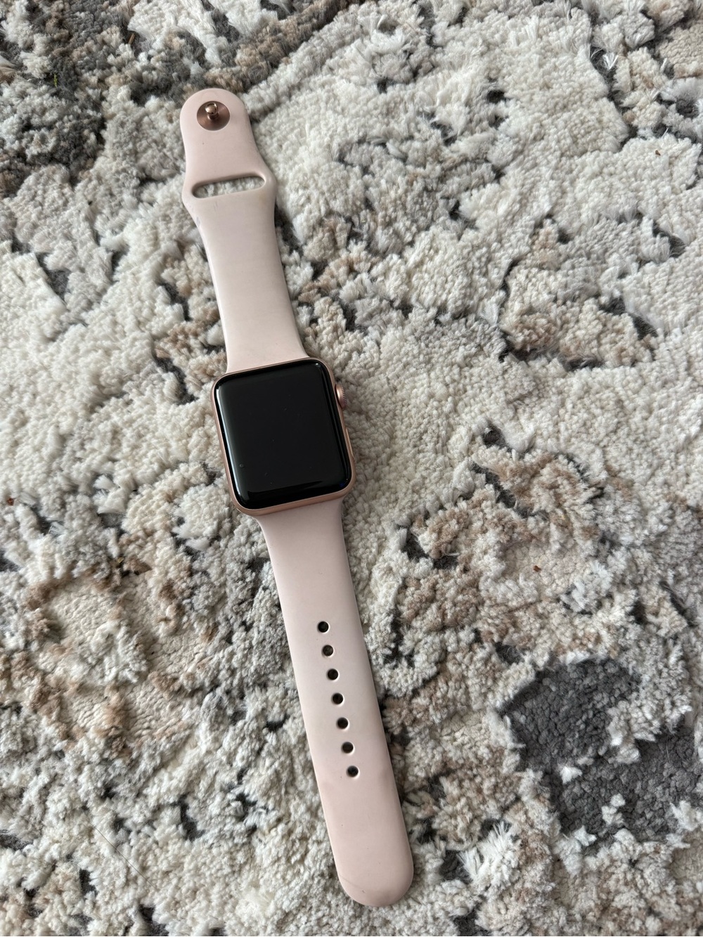 Apple Watch Rose Gold Case with Blush Pink Sport Band